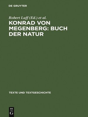 cover image of Konrad von Megenberg